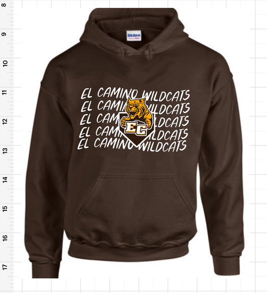 El Camino Wildcats Hoodie 2024 - Choose T-Shirt, Crewneck, or Hoodie from “Style” Drop-Down menu