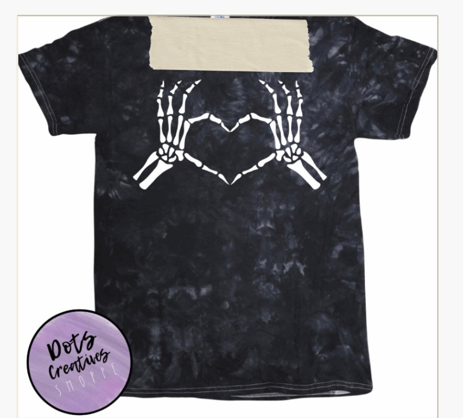 Skeleton Heart Hands Dots Original Tee