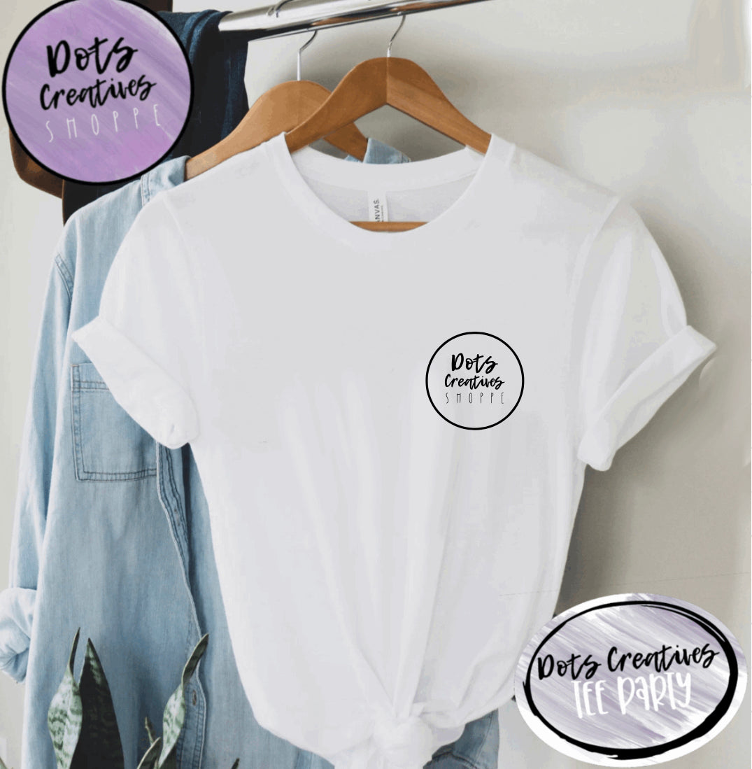 Dots Creatives Shoppe Tee Over the 💜 LOGO