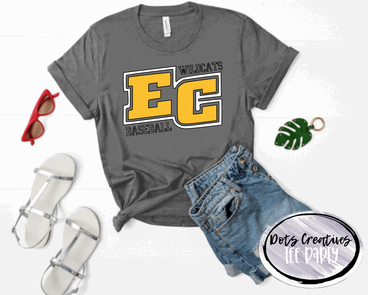 EC Puff & Bold El Camino Wildcats - Choose T-Shirt, Crewneck, or Hoodie from “Style” Drop-Down menu